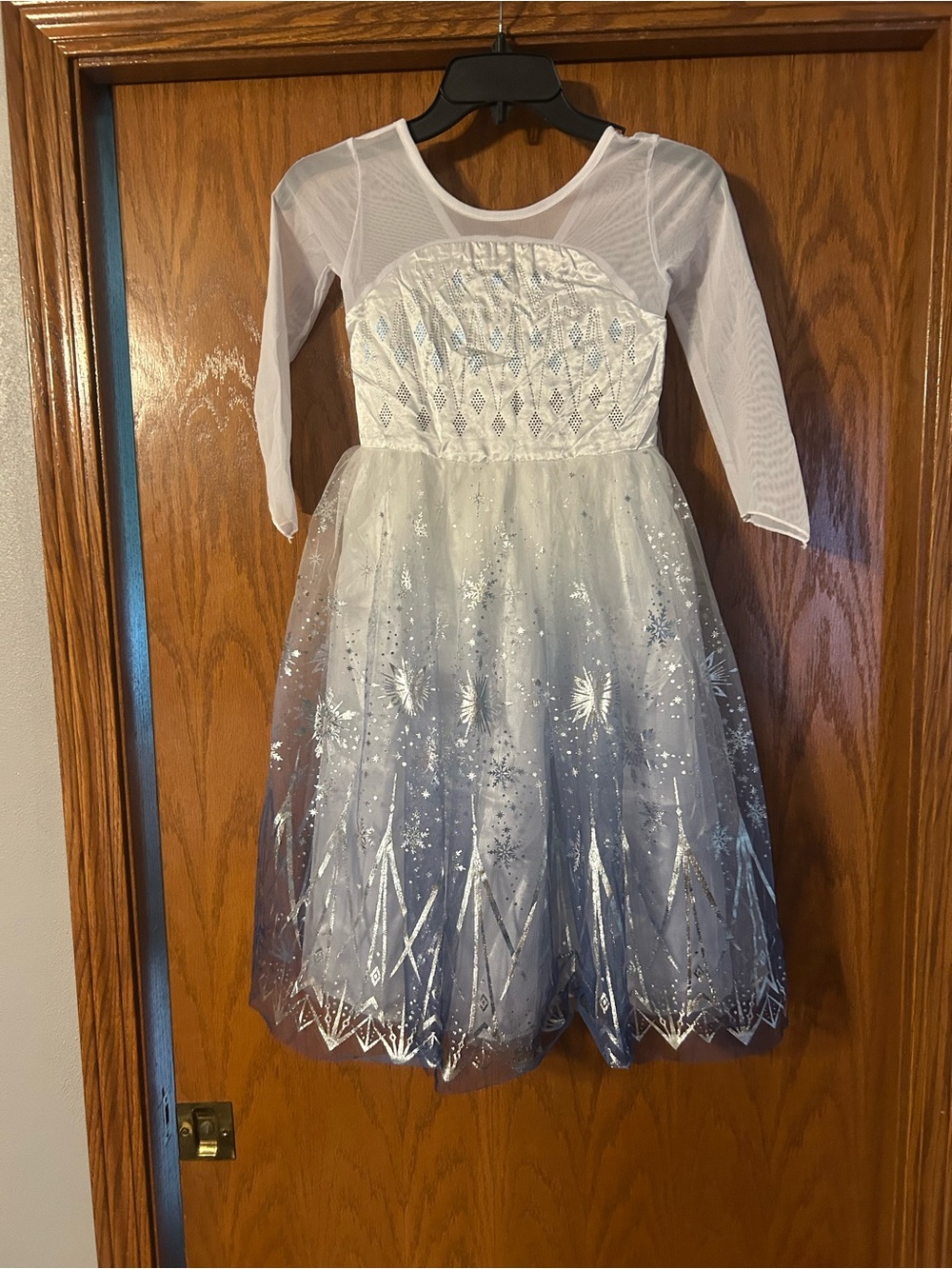 Girls White and Silver Snow Princess Costume Dress